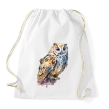 PRINTFASHION Bagoly  - Sportzsák, Tornazsák - Fehér tornazsák