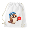 PRINTFASHION Bagoly  - Sportzsák, Tornazsák - Fehér