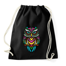 PRINTFASHION Bagoly - Sportzsák, Tornazsák - Fekete tornazsák