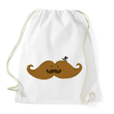 PRINTFASHION Bajszos bajusz - Sportzsák, Tornazsák - Fehér tornazsák
