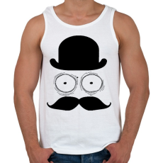 PRINTFASHION bajusz - Férfi atléta - Fehér