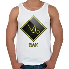PRINTFASHION Bak - Férfi atléta - Fehér atléta, trikó
