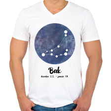 PRINTFASHION Bak - Férfi V-nyakú póló - Fehér férfi póló