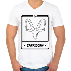 PRINTFASHION bak - Férfi V-nyakú póló - Fehér