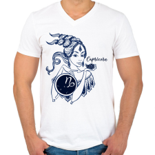 PRINTFASHION bak - Férfi V-nyakú póló - Fehér férfi póló