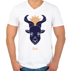 PRINTFASHION Bak minta - Férfi V-nyakú póló - Fehér