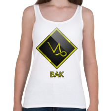 PRINTFASHION Bak - Női atléta - Fehér női trikó