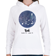 PRINTFASHION Bak - Női kapucnis pulóver - Fehér női pulóver, kardigán