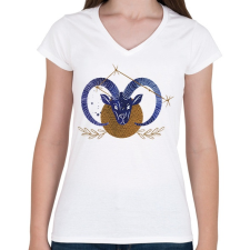 PRINTFASHION Bak - Női V-nyakú póló - Fehér női póló