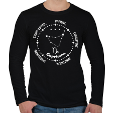PRINTFASHION Bak tulajdonságok - Férfi hosszú ujjú póló - Fekete férfi póló