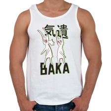 PRINTFASHION BAKA meme rabbits - Férfi atléta - Fehér atléta, trikó