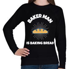PRINTFASHION BAKER MAN IS BAKING BREAD - Női pulóver - Fekete női pulóver, kardigán