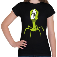 PRINTFASHION bakteriofág - Női póló - Fekete női póló