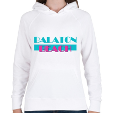 PRINTFASHION Balaton Beach - Női kapucnis pulóver - Fehér