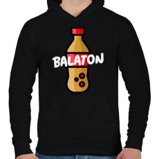 PRINTFASHION BALATON COKE - Férfi kapucnis pulóver - Fekete