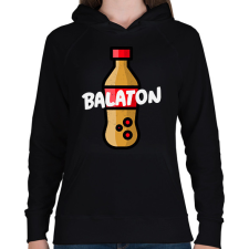 PRINTFASHION BALATON COKE - Női kapucnis pulóver - Fekete női pulóver, kardigán