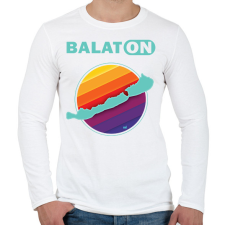 PRINTFASHION Balaton  - Férfi hosszú ujjú póló - Fehér férfi póló