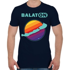 PRINTFASHION Balaton  - Férfi póló - Sötétkék