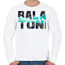 PRINTFASHION Balaton - Férfi pulóver - Fehér férfi pulóver, kardigán