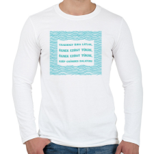PRINTFASHION Balaton - Gárdonyi G. - Férfi hosszú ujjú póló - Fehér férfi póló