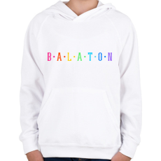 PRINTFASHION BALATON - Gyerek kapucnis pulóver - Fehér