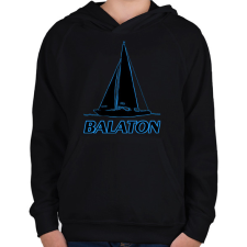 PRINTFASHION balaton - Gyerek kapucnis pulóver - Fekete gyerek pulóver, kardigán