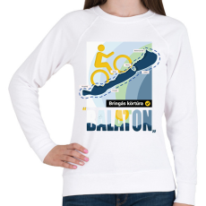 PRINTFASHION Balaton körbetekerés - Női pulóver - Fehér