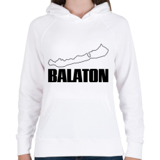 PRINTFASHION balaton - Női kapucnis pulóver - Fehér