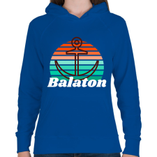 PRINTFASHION Balaton - Női kapucnis pulóver - Királykék női pulóver, kardigán