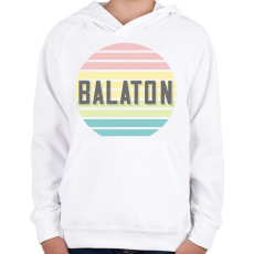 PRINTFASHION Balaton Retro - Gyerek kapucnis pulóver - Fehér