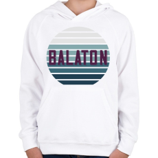PRINTFASHION Balaton Retro - Gyerek kapucnis pulóver - Fehér