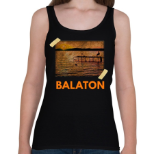 PRINTFASHION balatoni naplemente - Női atléta - Fekete női trikó