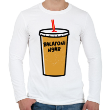 PRINTFASHION BALATONI NYÁR - Férfi hosszú ujjú póló - Fehér férfi póló