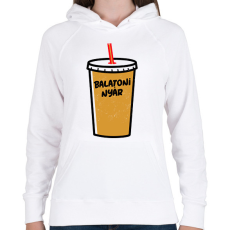 PRINTFASHION BALATONI NYÁR - Női kapucnis pulóver - Fehér