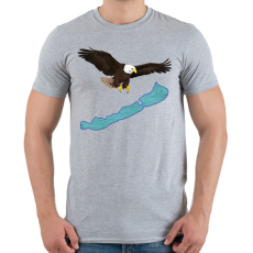 PRINTFASHION Balatoni sas - Férfi póló - Sport szürke