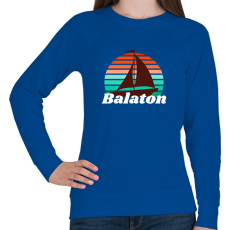PRINTFASHION Balatoni vitorlás - Női pulóver - Királykék