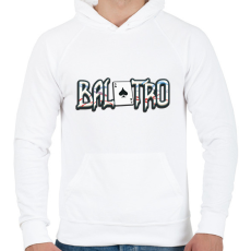 PRINTFASHION Balatro - Férfi kapucnis pulóver - Fehér
