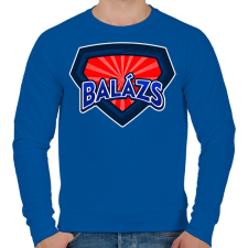 PRINTFASHION BALÁZS - Férfi pulóver - Királykék férfi pulóver, kardigán