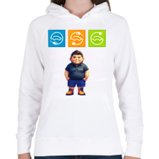 PRINTFASHION Balazs - Női kapucnis pulóver - Fehér