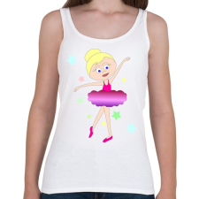 PRINTFASHION Balerina - Női atléta - Fehér női trikó