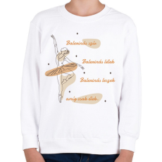 PRINTFASHION Balerinás szív - Gyerek pulóver - Fehér