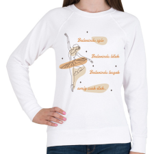 PRINTFASHION Balerinás szív - Női pulóver - Fehér női pulóver, kardigán