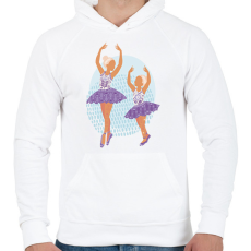 PRINTFASHION Balett - Férfi kapucnis pulóver - Fehér