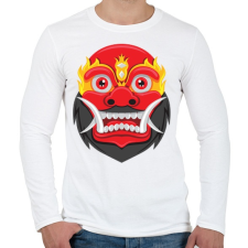 PRINTFASHION Bali Maszk - Férfi hosszú ujjú póló - Fehér férfi póló