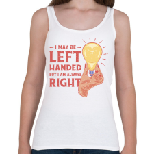 PRINTFASHION Balkezes szlogen - Női atléta - Fehér női trikó