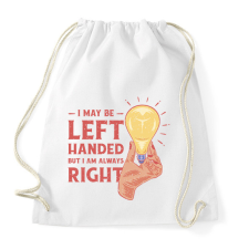 PRINTFASHION Balkezes szlogen - Sportzsák, Tornazsák - Fehér tornazsák