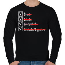 PRINTFASHION Ballagás egyetem fehér - Férfi pulóver - Fekete férfi pulóver, kardigán