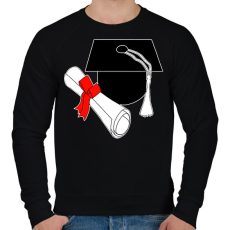 PRINTFASHION Ballagás  - Férfi pulóver - Fekete