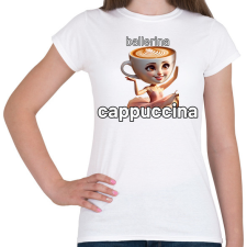 PRINTFASHION Ballerina Cappuccina - Női póló - Fehér női póló