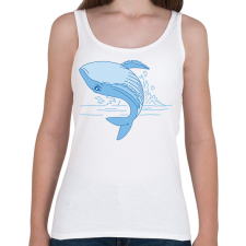 PRINTFASHION Bálna - Női atléta - Fehér női trikó